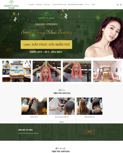 Mẫu website salon tóc đẹp, nổi tiếng tại Hải Phòng