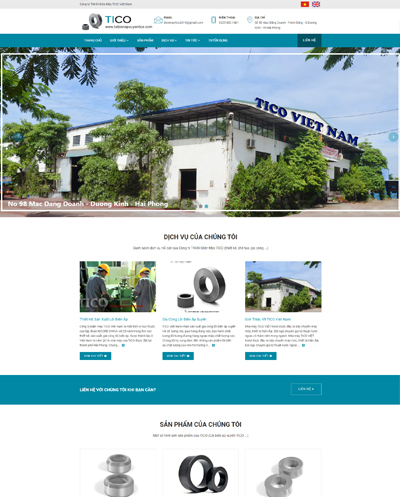 Mẫu website giới thiệu công ty sản xuất lõi biến áp xuyến