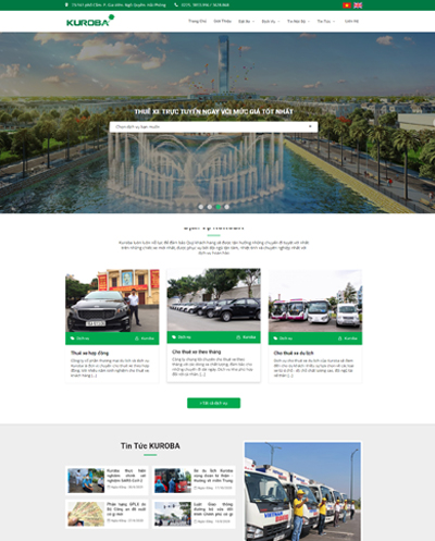 Mẫu website cho thuê xe du lịch đẹp