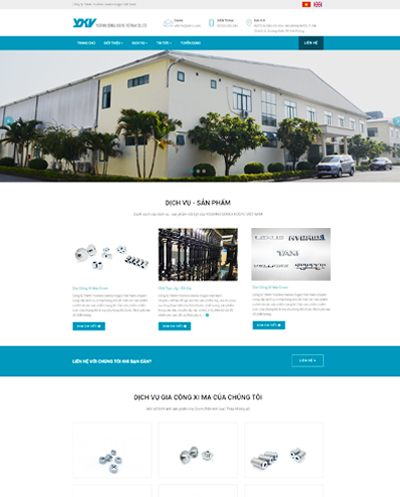 Mẫu website nhà máy, xí nghiệp, web khu công nghiệp Nhật Bản
