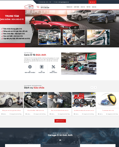 Mẫu thiết kế website garage ô tô