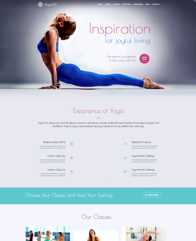 Thiết kế website trung tâm yoga hiện đại, đẳng cấp