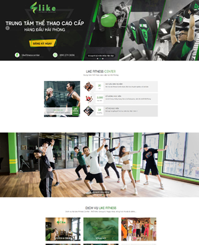 Thiết kế website phòng tập gym, fitness đẹp ấn tượng