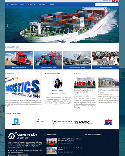 Mẫu website Logistics vận tải 