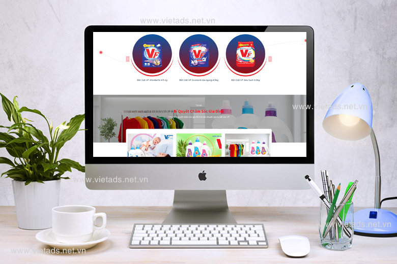 Thiết kế website bán bột giặt, nước giặt VF chuyên nghiệp