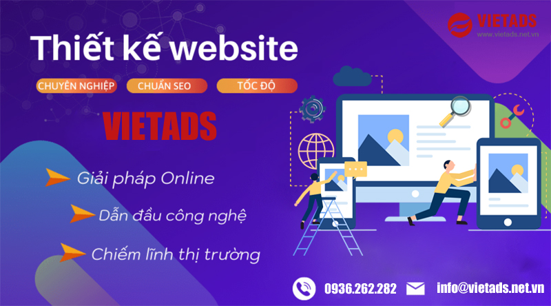 Thiết kế web tại Bắc Giang trọn gói, miễn phí tên miền, hosting- VIETADS