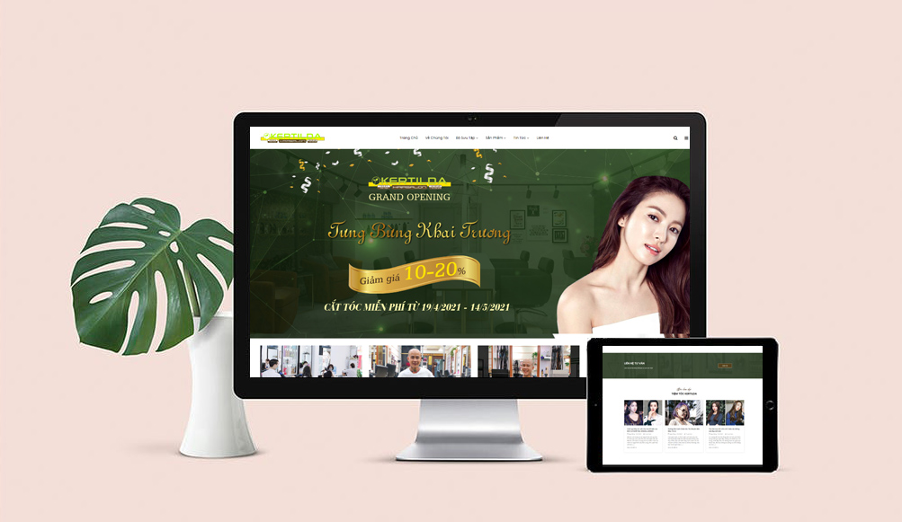 Thiết kế website salon tóc đẹp, giao diện bắt mắt thu hút người dùng