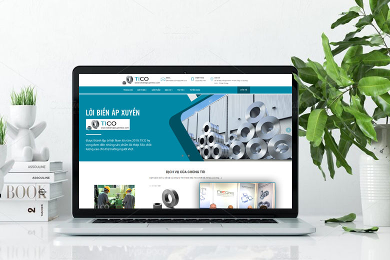 Mẫu website giới thiệu công ty sản xuất lõi biến áp xuyến chuyên nghiệp