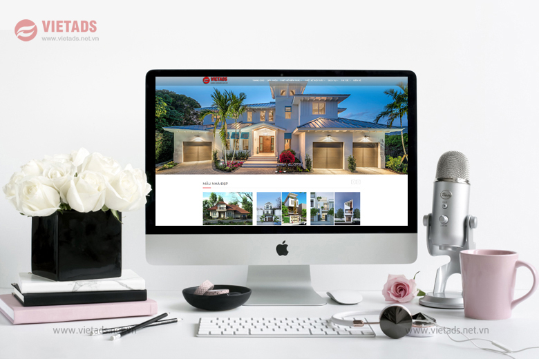 VIETADS thiết kế website kiến trúc đẹp, phong cách bắt mắt