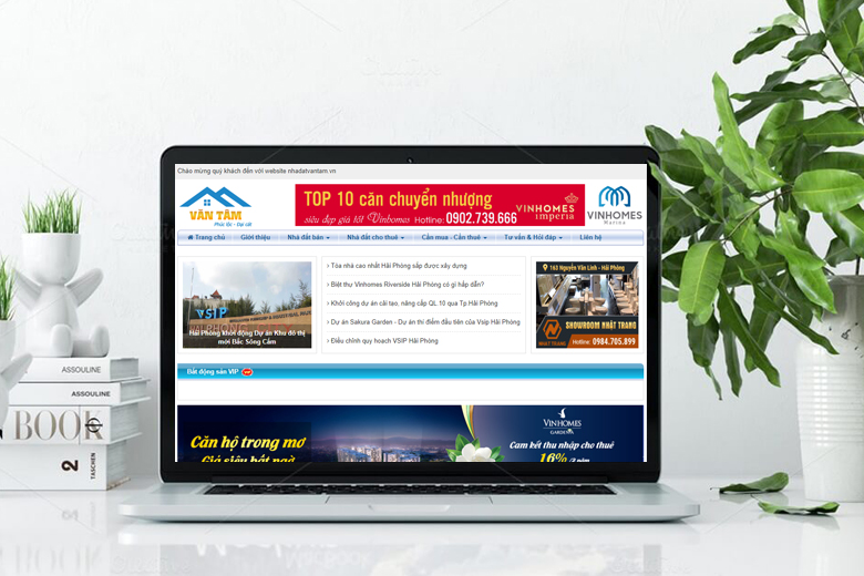 Website bất động sản nhà đất Văn Tâm đơn giản nhưng đầy đủ chức năng