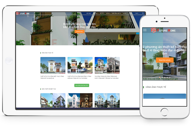Mẫu thiết kế website công ty kiến trúc đẹp, chuẩn Seo- VIETADS