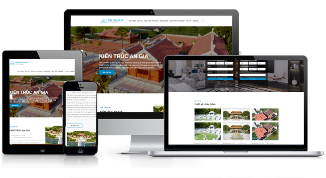 VIETADS thiết kế website kiến trúc An Gia đẹp, chuyên nghiệp, chuẩn Seo