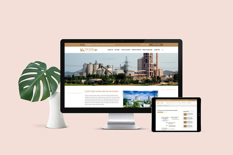Mẫu website giới thiệu công ty Xi Măng Hải Phòng