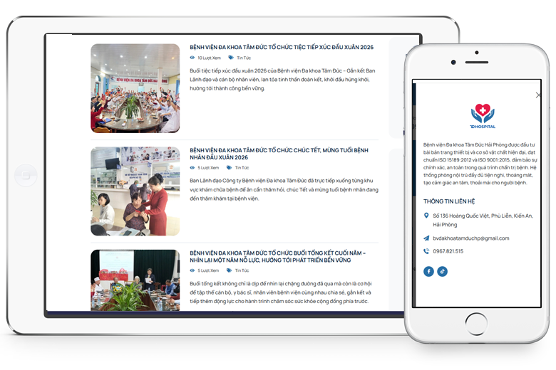 thiết kế website Bệnh Viện Đa Khoa Tâm Đức Hải Phòng 