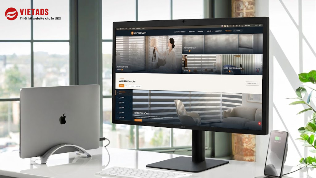 thiết kế website rèm cửa cao cấp ZENDECOR