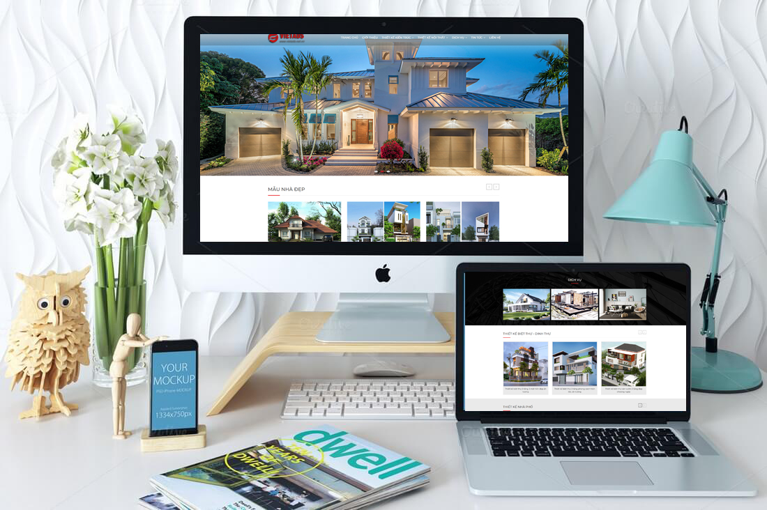 VIETADS thiết kế website kiến trúc đẹp, phong cách bắt mắt