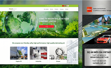 Thiết kế website doanh nghiệp sản xuất dầu nhớt bôi trơn NISSIN SHOJI VIETNAM COMPANY LIMITED