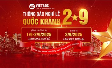 Thông Báo Lịch Nghỉ Lễ Quốc Khánh 2/9/2025 – VIETADS